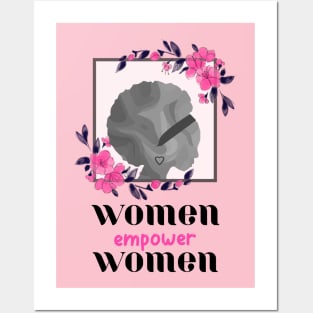 Women Empowerment Pink Floral Posters and Art